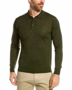 New 😀 Bruno Magli Merino Wool Polo Sweater Men Sweaters 🥰