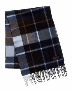 New 👏 Bruno Magli Hickey Freeman 👕 Shirt Plaid Cashmere Scarf Men Scarves ⌛