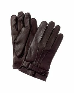 Deals ✨ Bruno Magli Two-Tone Cashmere-Lined Leather & Suede Gloves Men 💯