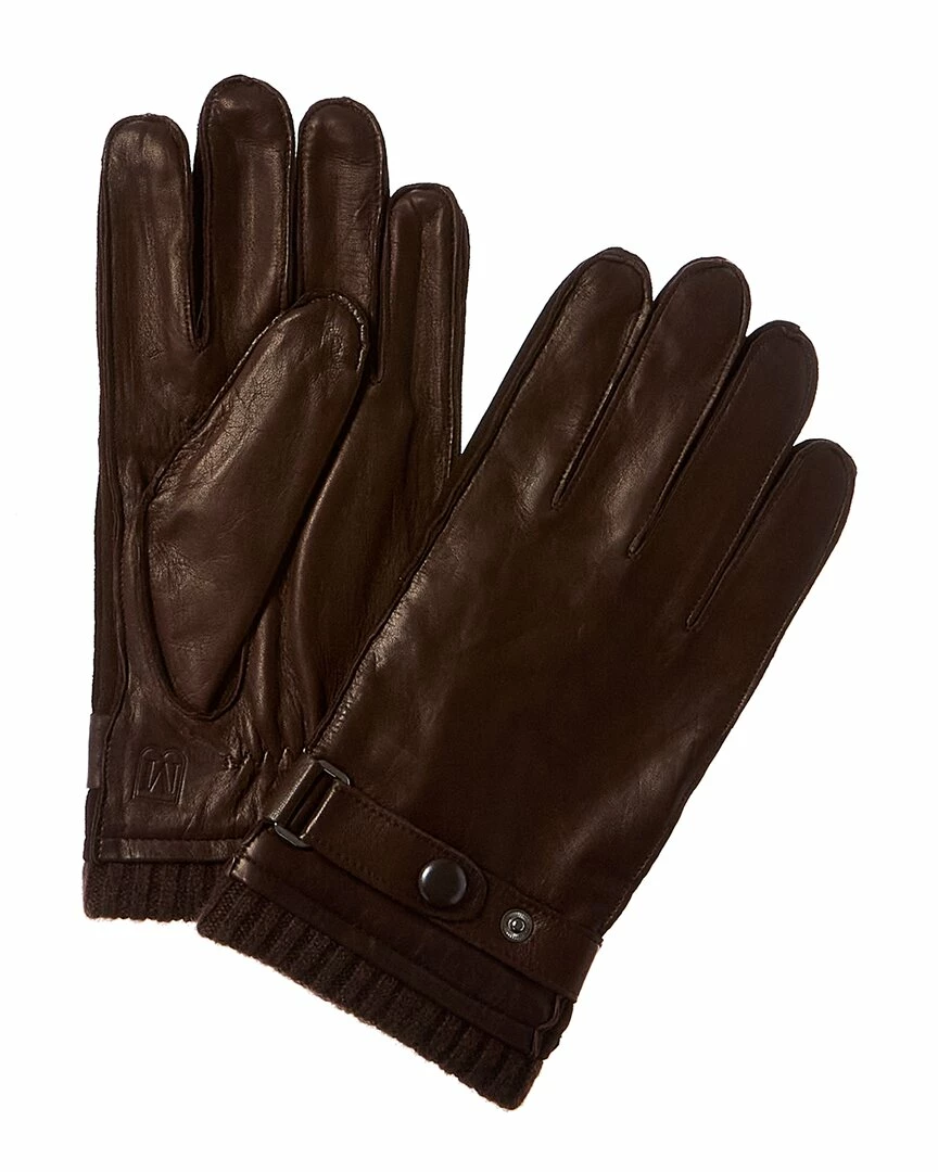 Discount ✨ Bruno Magli Wool-Blend & Leather Gloves Men ✨