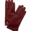 Brand new 🎁 Bruno Magli Logo Cuff Cashmere-Lined Leather Gloves 👩 Women 👏