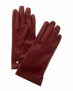 Brand new 🎁 Bruno Magli Logo Cuff Cashmere-Lined Leather Gloves 👩 Women 👏