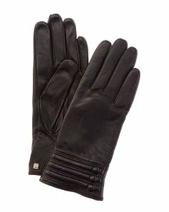 Best reviews of 😀 Bruno Magli Channel Quilted Cuff Cashmere-Lined Leather Gloves 👩 Women 🥰