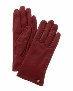 Budget ✔️ Bruno Magli Cashmere-Lined Metallic Suede Gloves 👩 Women 🎉