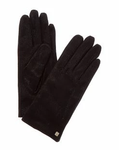 Best Pirce 💯 Bruno Magli Cashmere-Lined Metallic Suede Gloves 👩 Women 🛒