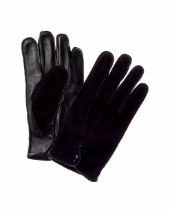 Best reviews of ❤️ Bruno Magli Touch Cashmere-Lined Leather & Suede Gloves Men 🌟