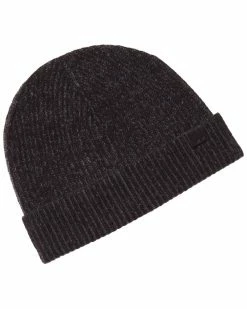 Flash Sale ✔️ Bruno Magli Plaited Ribbed Cashmere Beanie Men Hats 💯