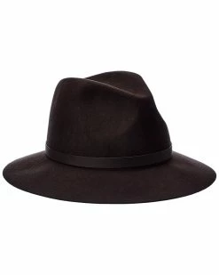 Top 10 💯 Bruno Magli Leather-Trim Wool Felt Fedora 👩 Women Hats 💯