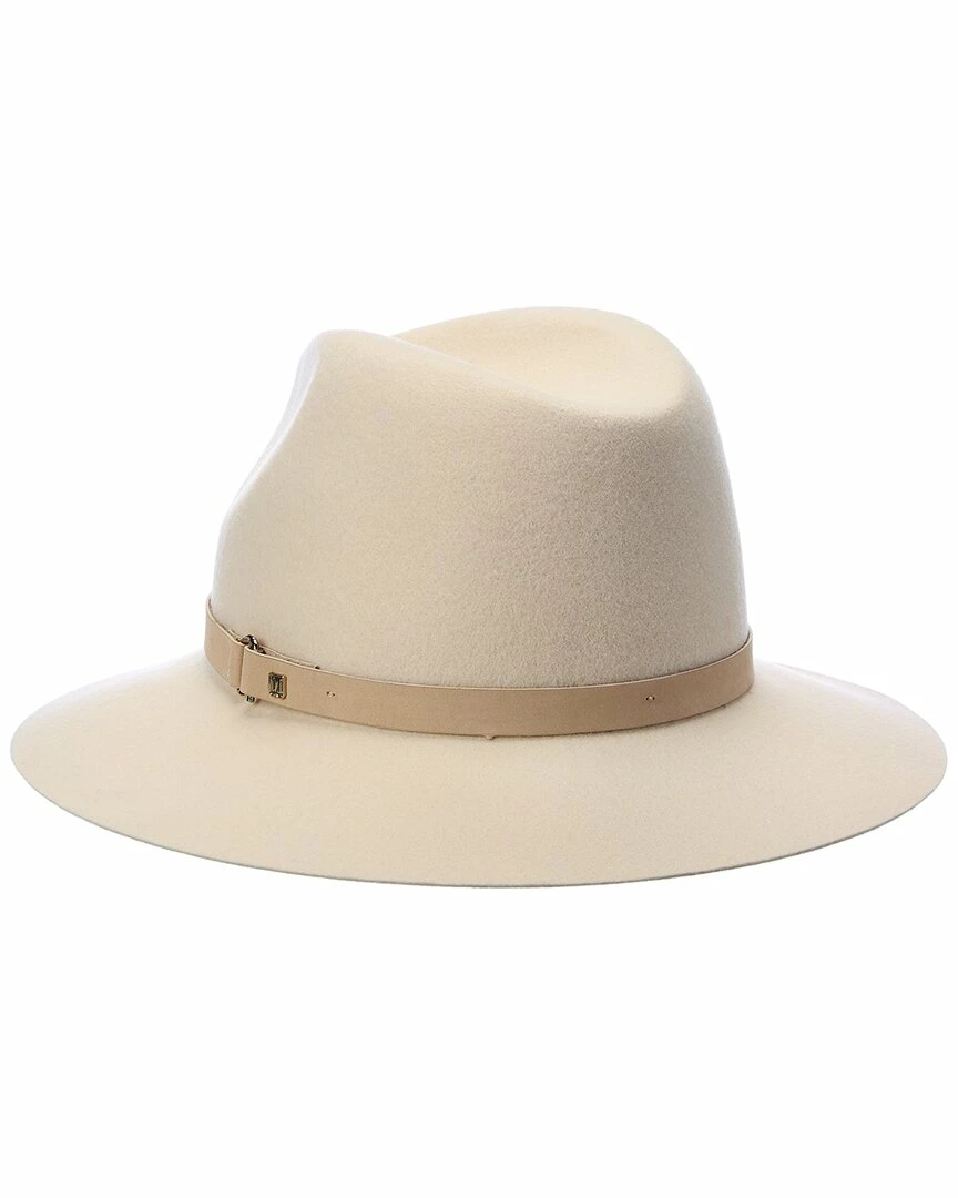 Outlet β Bruno Magli Leather-Trim Wool Felt Fedora π© Women Hats π - Image 2