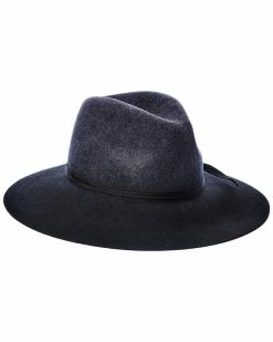 Coupon 🌟 Bruno Magli Ombre Suede-Trim Wool Felt Fedora 👩 Women Hats 🔔