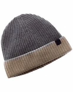 Buy 🥰 Bruno Magli Full Cardigan Rib Cashmere Hat Men Hats 💯