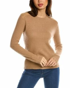 Hot Sale 😍 Bruno Magli Ribbed Wool & Cashmere-Blend Sweater 👩 Women Sweaters & Knits 🥰