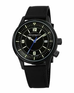 Discount ✨ Bruno Magli Men's Leather ⌚ Watch ⌚ Watches 👍