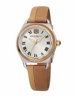 Flash Sale 👍 Bruno Magli 👩 Women's Leather ⌚ Watch ⌚ Watches 🧨