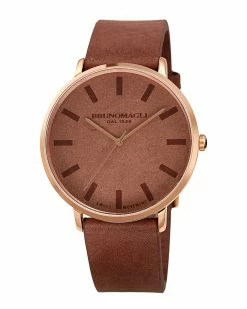 Promo 🛒 Bruno Magli Men's Leather ⌚ Watch ⌚ Watches 🎁