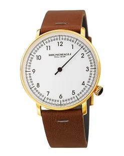 Best Sale ⭐ Bruno Magli Men's Leather ⌚ Watch ⌚ Watches 🛒