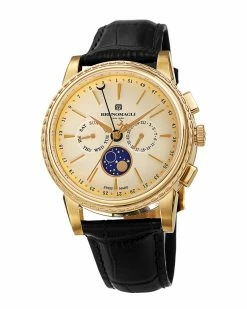 Flash Sale 🌟 Bruno Magli Men's Leather ⌚ Watch ⌚ Watches 😉