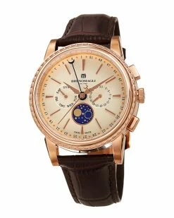 Promo ✔️ Bruno Magli Men's Leather ⌚ Watch ⌚ Watches 🎁