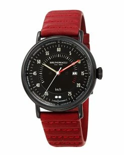 Discount ⌛ Bruno Magli Men's Leather ⌚ Watch ⌚ Watches 🌟