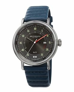 Hot Sale 🔔 Bruno Magli Men's Leather ⌚ Watch ⌚ Watches 😍