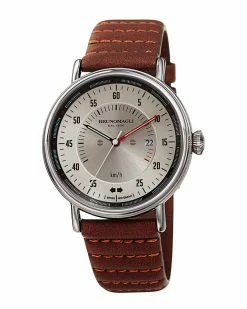 Outlet 😉 Bruno Magli Men's Leather ⌚ Watch ⌚ Watches 💯