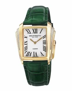 Best reviews of 😉 Bruno Magli 👩 Women's Leather Diamond ⌚ Watch ⌚ Watches 🌟